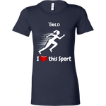 LiVit BOLD Bella Women's Shirt - I Heart this Sport - Track & Field - LiVit BOLD